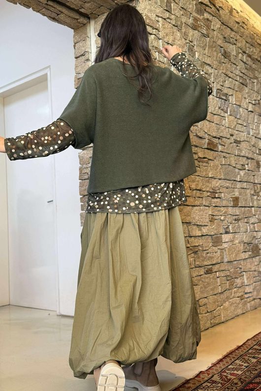 Bobby Mesh Layering Top Terrazzo Spot Khaki